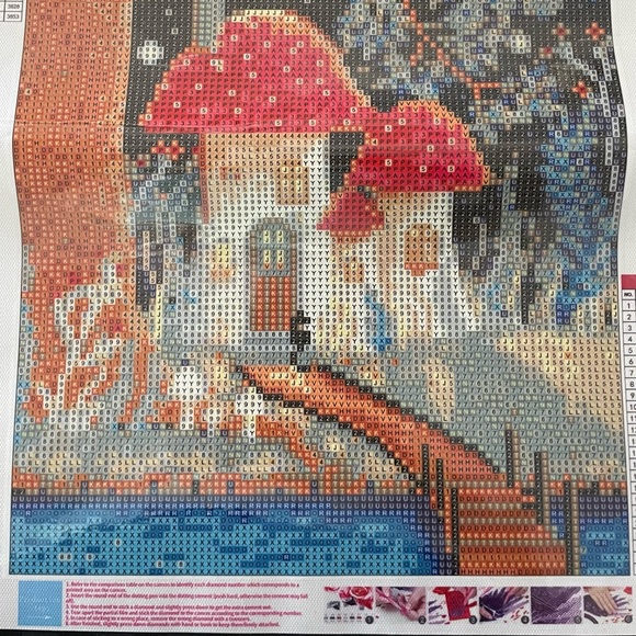 Mushroom Diamond Painting Kit - Picture 3 of 4
